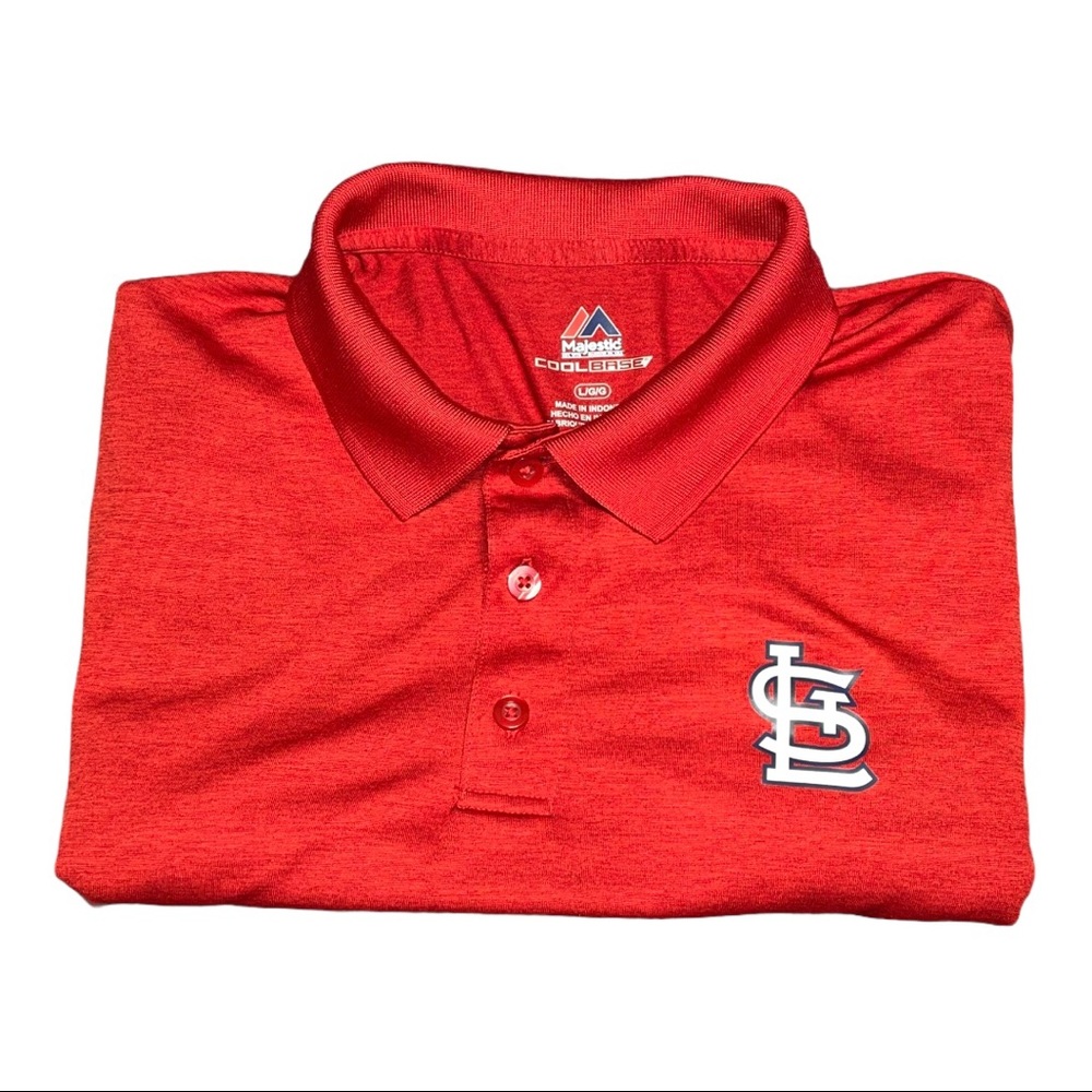 Majestic St. Louis Cardinals Short Sleeve Polo Size Medium